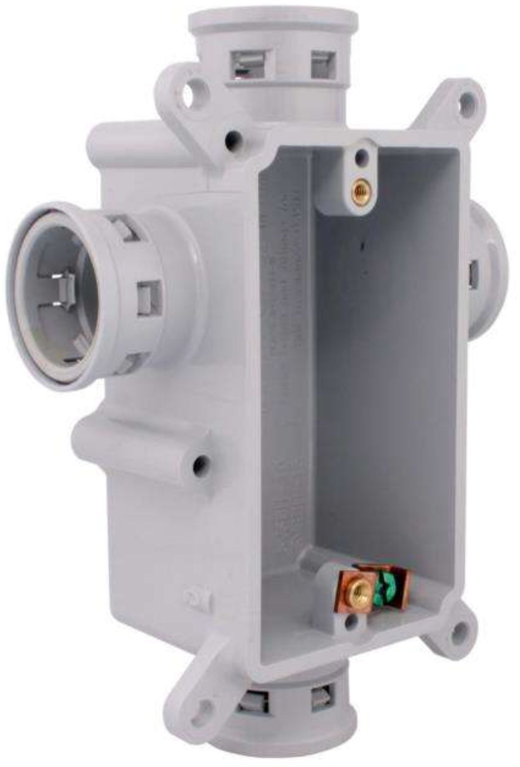 4X1/2 In. PVC Slab Box Grey With Molded Connectors
