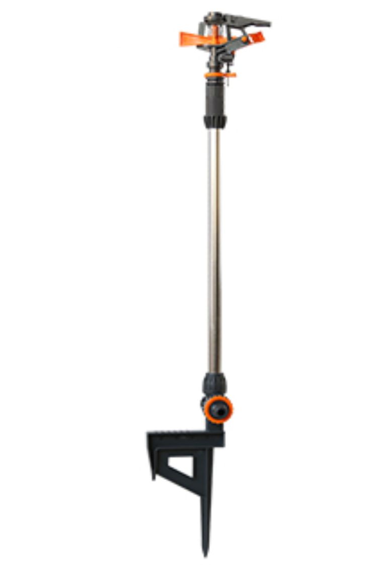 Plastic impulse sprinkler with wing spike(could step into the ground)