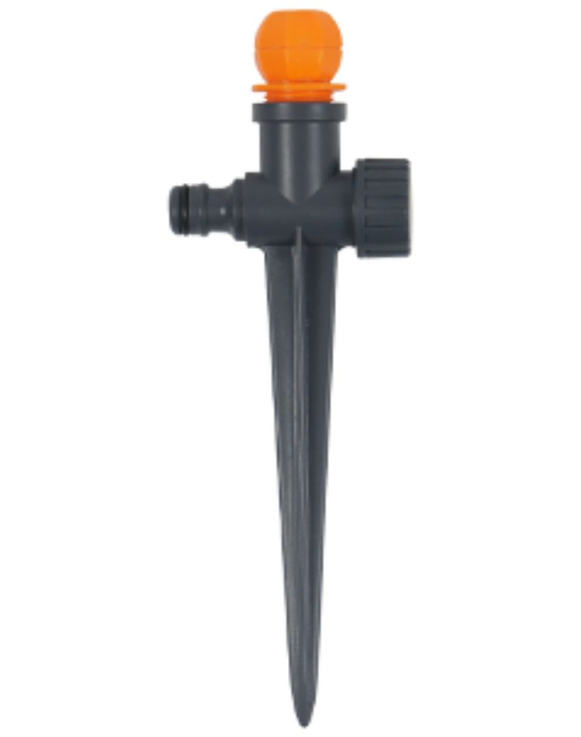 Ball sprinkler with plastic spike
