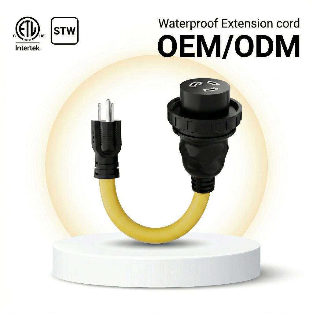NEMA 5-15P Male to L5-30R 30A Female Electrical Marine Shore Power Dogbone Adapter Outdoor Extension Cord