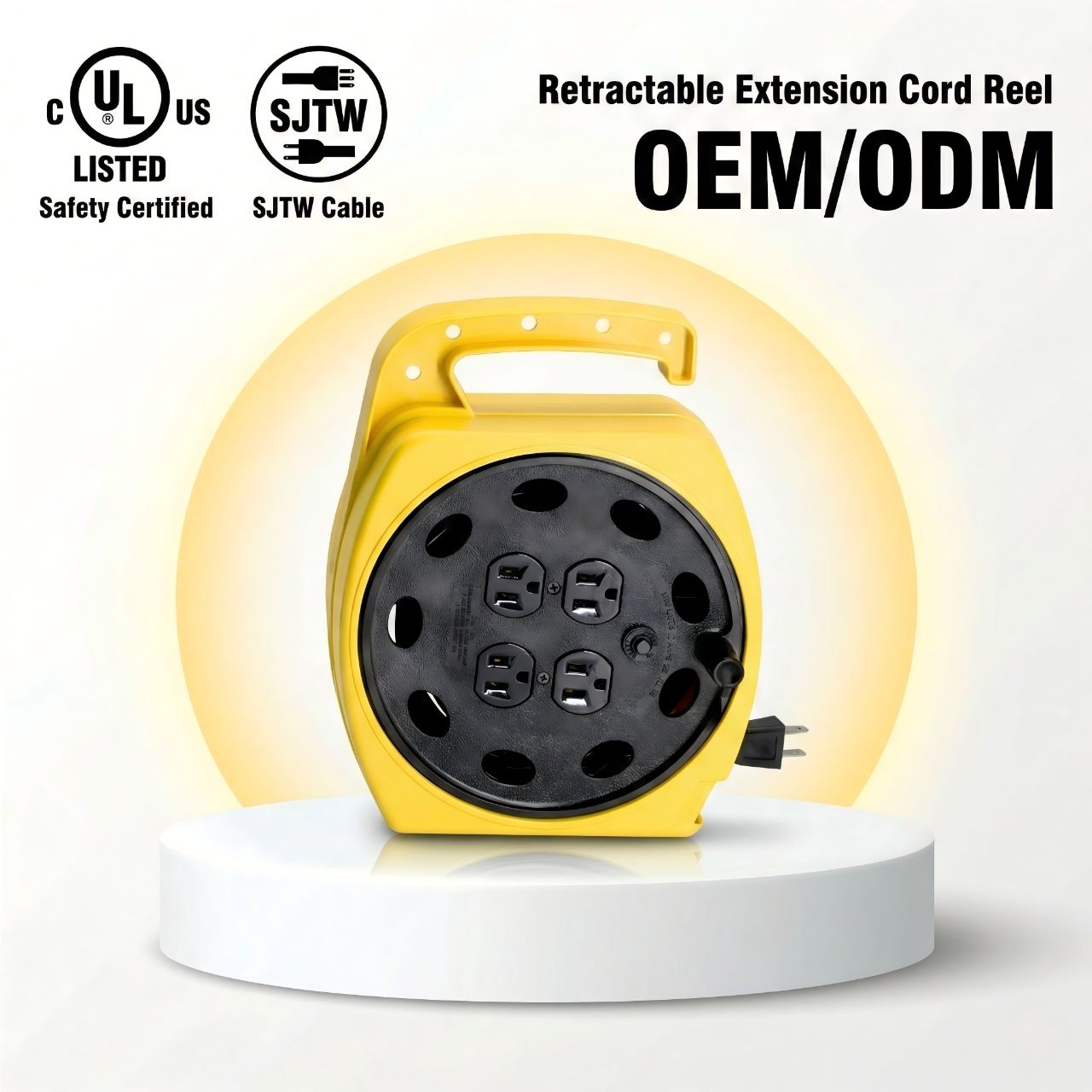 16/3 4-Outlet Heavy-Duty Extension Cord Reel