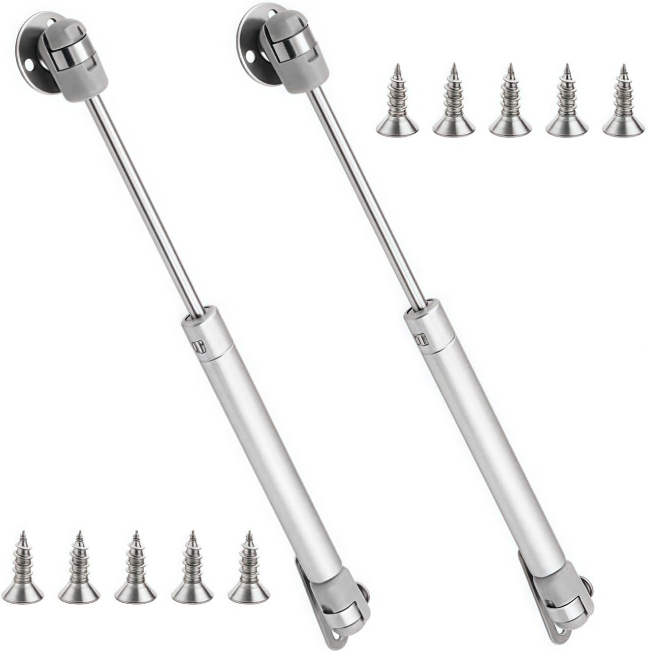 2 Pieces Cabinet Hinges 100N Gas Springs Toy Box Shock Absorber Hinged Lid Support