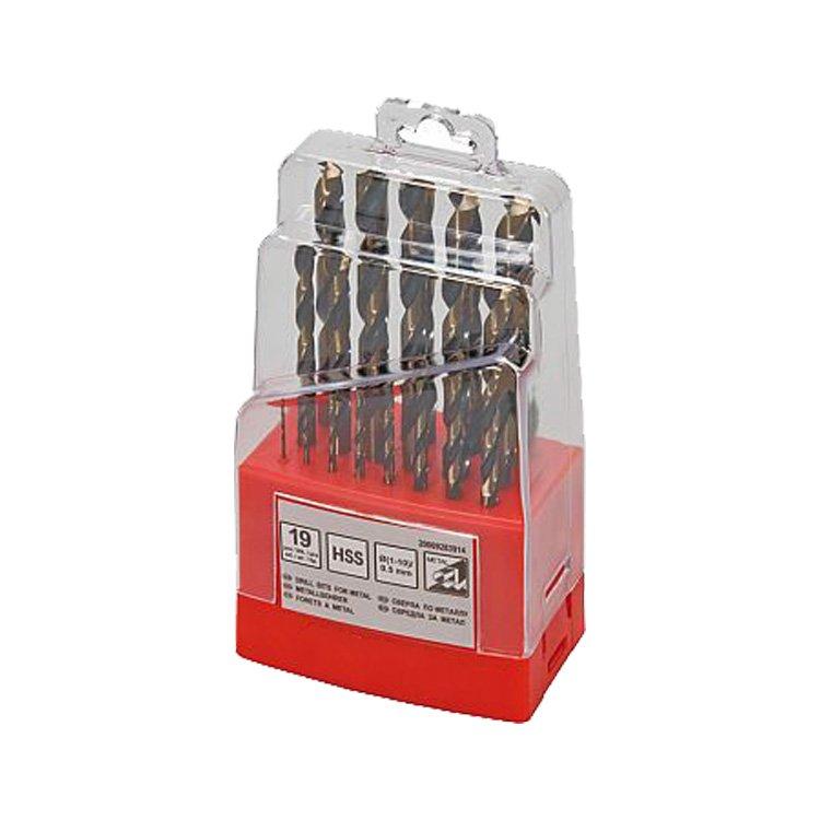 19Pcs Metric DIN338 Black and Gold HSS Drill Bit Sets