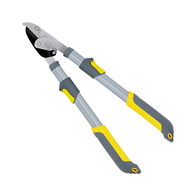 Low-friction blade coating makes cuts smooth.
Telescopic steel ergonomic handle.
Softgrip and beside lock touchpoints for comfort and control.