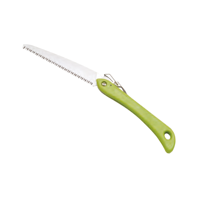 Folding saw.
Durable high carbon steel blade.
PP grip with locker buttom.