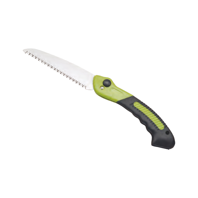 Folding saw.
Carbon steel blade,heat-treated.
PP grip with locker buttom.