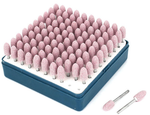 100 pcs / box Abrasive Assorted Cylinder Ceramic Mounted Stone