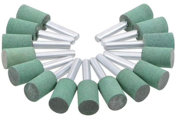 Green Rubber Mounted Points Grinding Head