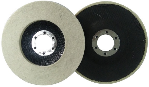 White Round Buffing Wheel Wool Abrasive Disc