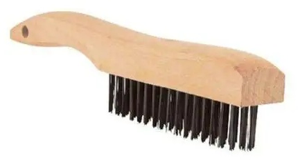 Steel Wire Brush With Wooden Handle For Descaling and Cleaning