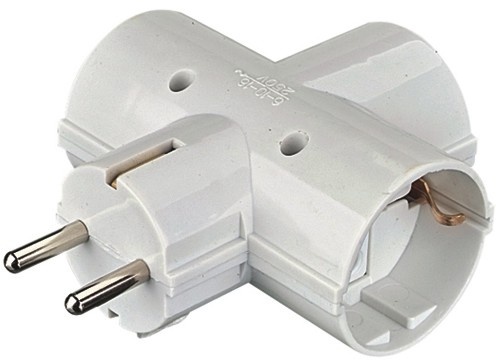 3 ways Germany style adapter