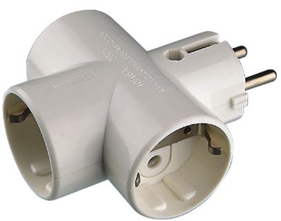 3 ways Germany style adapter