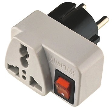 Travel adapter with Luminous switch