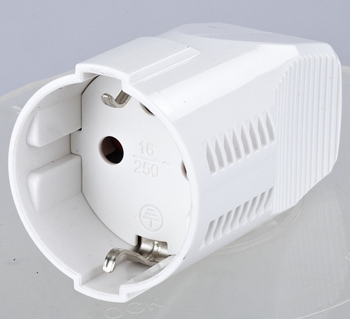 One way germany style rewirable socket-outlet