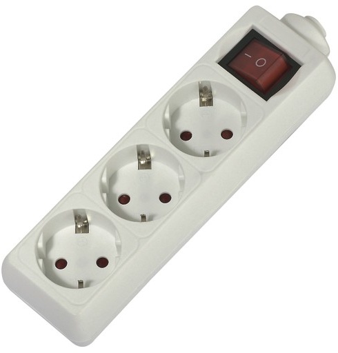 3 ways Germany style socket-outlet