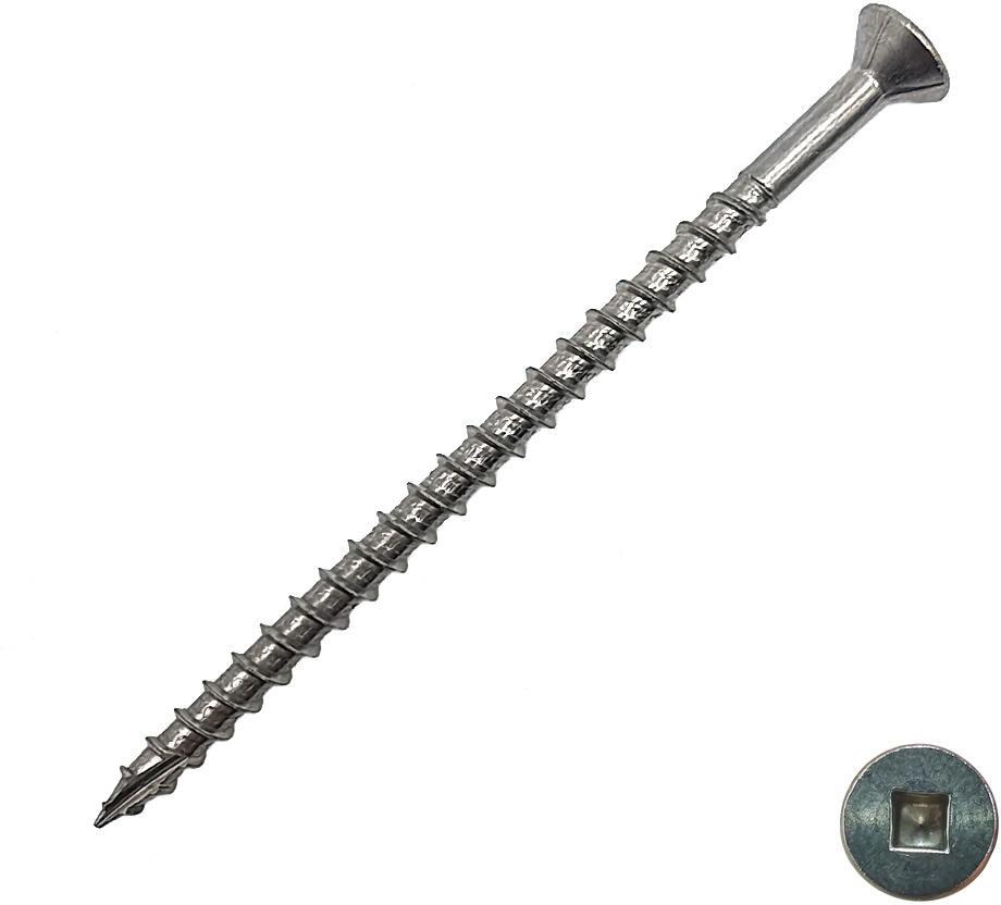 Square Drive Countersunk Head Deck Screw