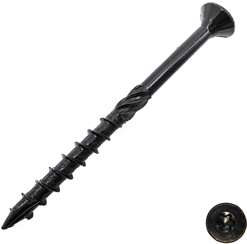 Steel Black Rust Resistant Long Torx Drive Exterior Deck Screw