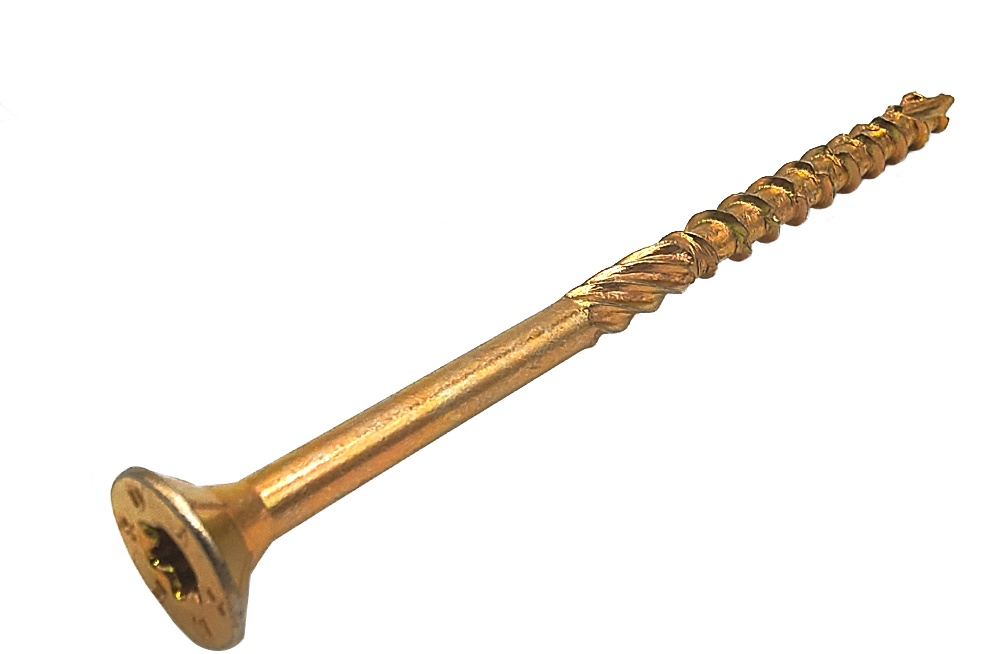 Golden Torx Drive Countersunk Head Chipboard Screw With Nibs