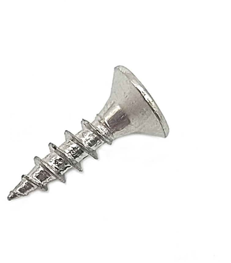 White Nickel Pozi Drive Countersunk Head Chipboard Screw
