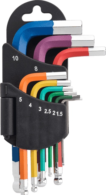 9pcs Short Arm Ball Point Hex Key Set