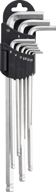 9pcs Extra Long Arm Ball Point Hex Key Set