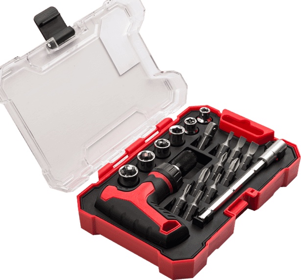18pcs Mini Ratcheting T-handle Set