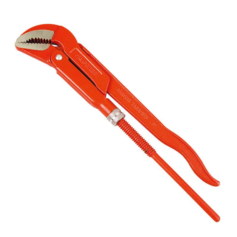 Swedish Pipe Wrench 45° Curved Jaws